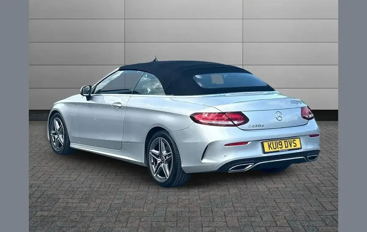 Used Mercedes C220 AMG Line Premium 191 HP (140 kW) 2019 Silver Cabriolet