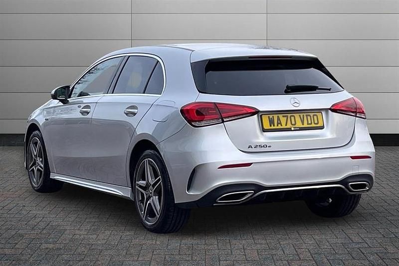 Used Mercedes A250 AMG line 218 HP (160 kW) 2020 Iridium silver Hatchback
