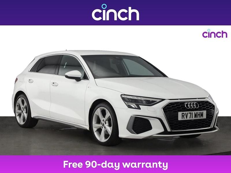 White Used 2021 Audi A3 S-Line Hatchback | £19,249 (Fair price) - Image 1/3