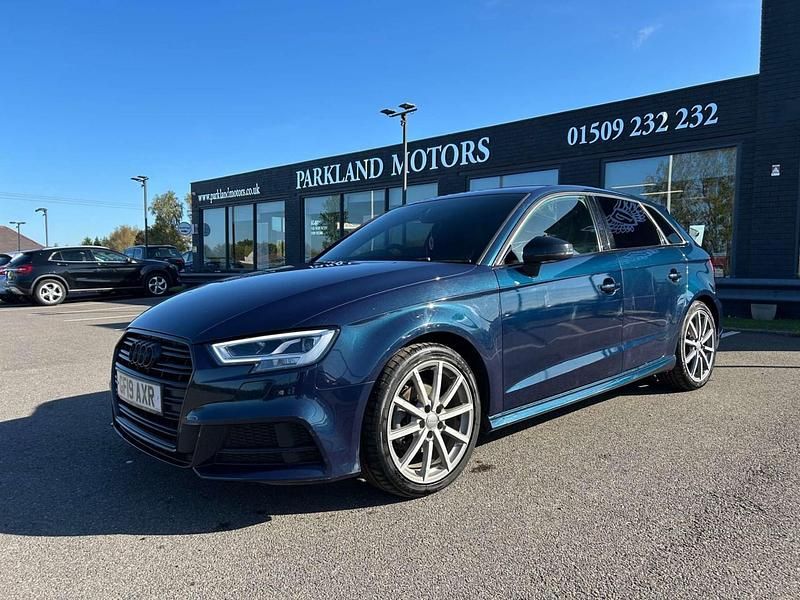 Used Audi A3 Sportback Black Edition 150 HP (110 kW) 2019 Blue Hatchback