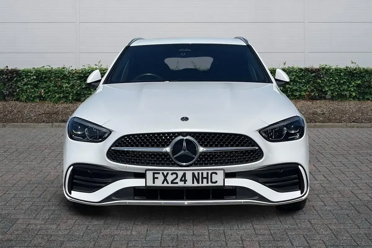 Used Mercedes C200 AMG line 2024 White Estate
