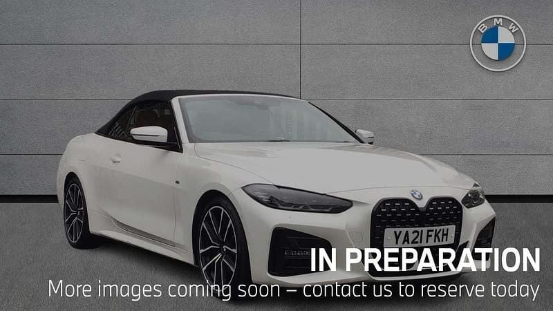 White Used 2021 BMW 420 M Sport Cabriolet | £27,495 (Fair price) - Image 1/4