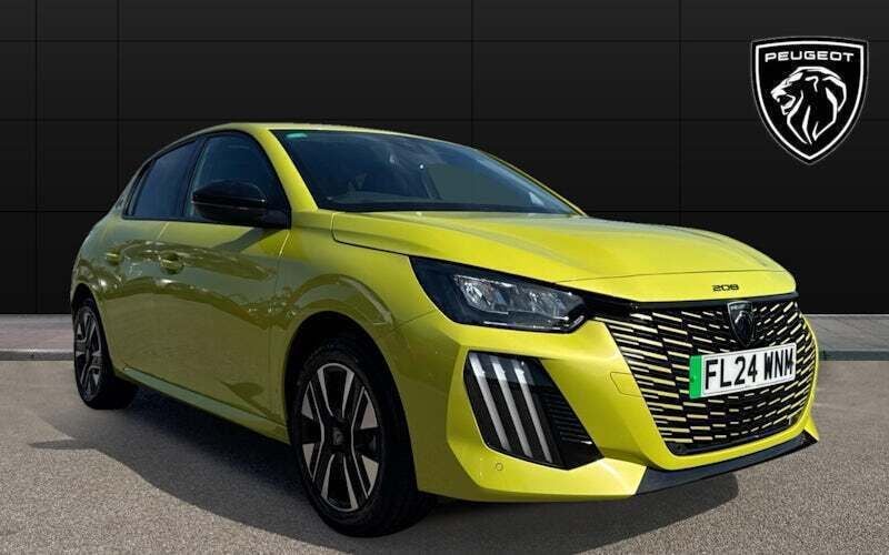 Yellow Used 2024 Peugeot e-208 Style Hatchback | £15,757 (Good price) - Image 1/4