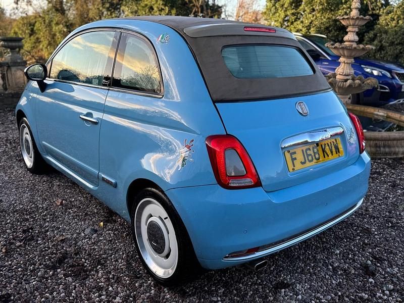 Used Fiat 500 69 HP (50 kW) 2018 Blue Cabriolet
