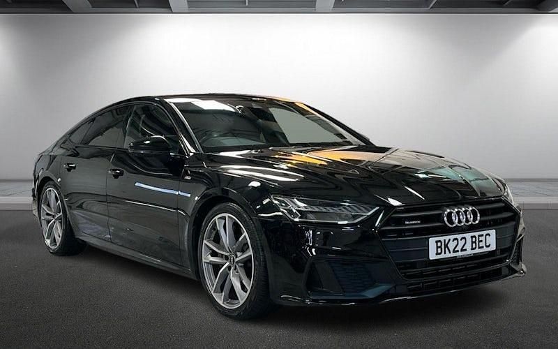 Mythos black Used 2022 Audi A7 Sportback Black Edition Hatchback | £31,750 (Fair price) - Image 1/4