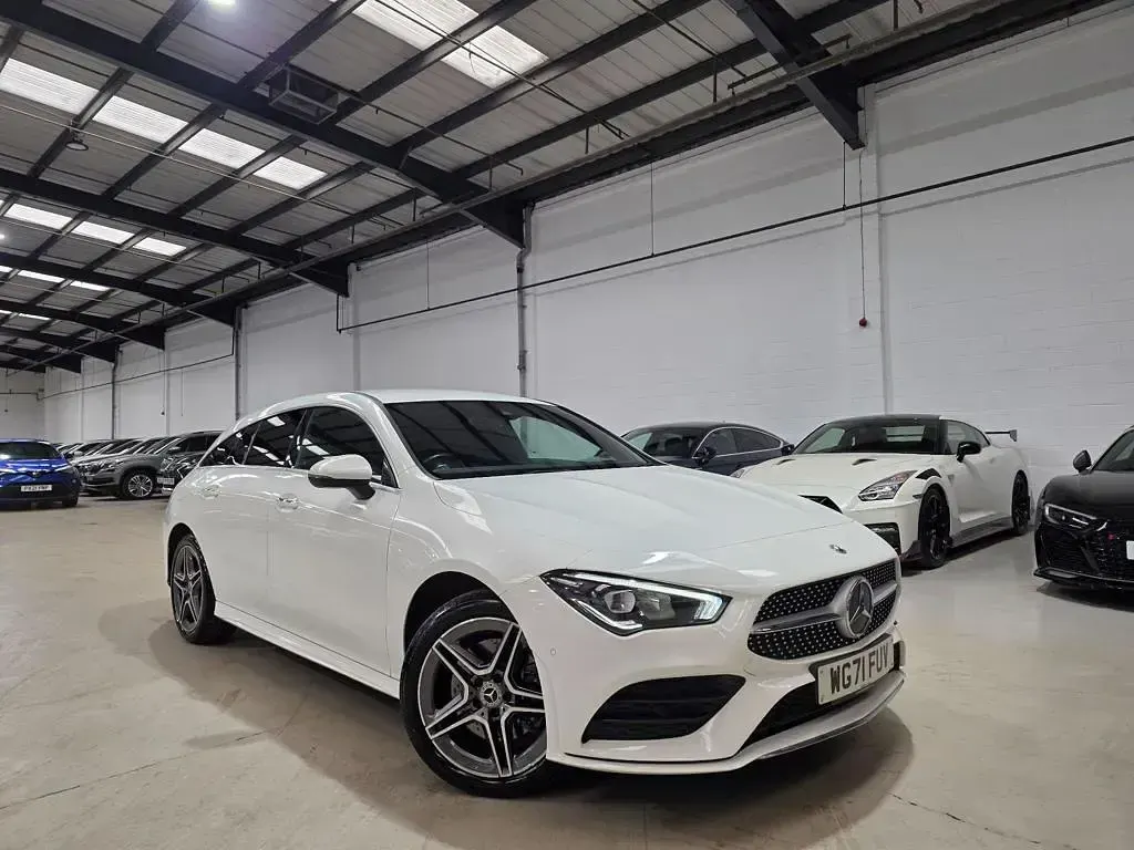 Used Mercedes CLA250e Shooting Brake AMG line 2021 White Estate