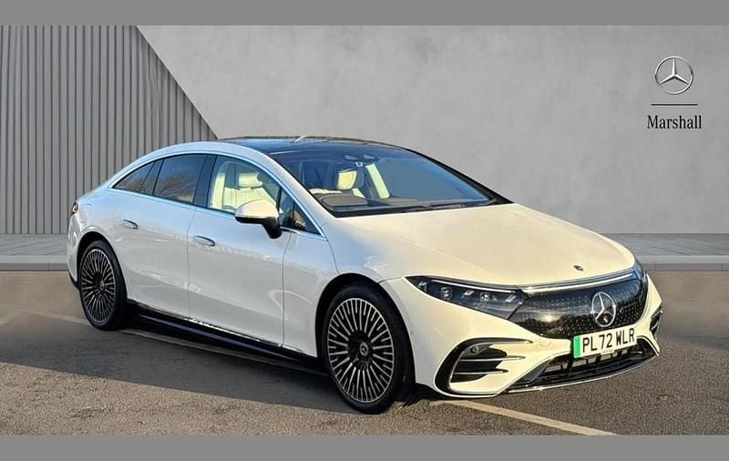 White Used 2022 Mercedes EQS450+ AMG Line Premium Plus Sedan | £51,395 (A bit pricey) - Image 1/4