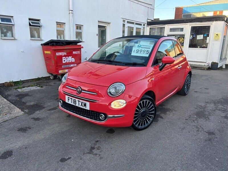 Pink Used 2018 Fiat 500 Lounge Cabriolet | £7,995 (Fair price) - Image 1/4