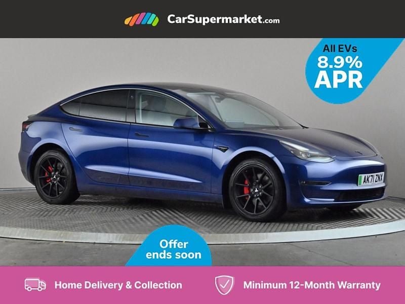 Blue Used 2021 Tesla Model 3 Long Range AWD Sedan | £18,897 (A bit pricey) - Image 1/3