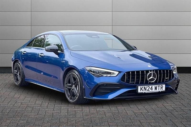 Blue Used 2024 Mercedes CLA35 AMG Premium Plus Sedan | £42,350 (Expensive) - Image 1/4