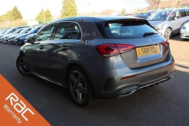 Used Mercedes A250 AMG line 224 HP (164 kW) 2018 Grey Hatchback
