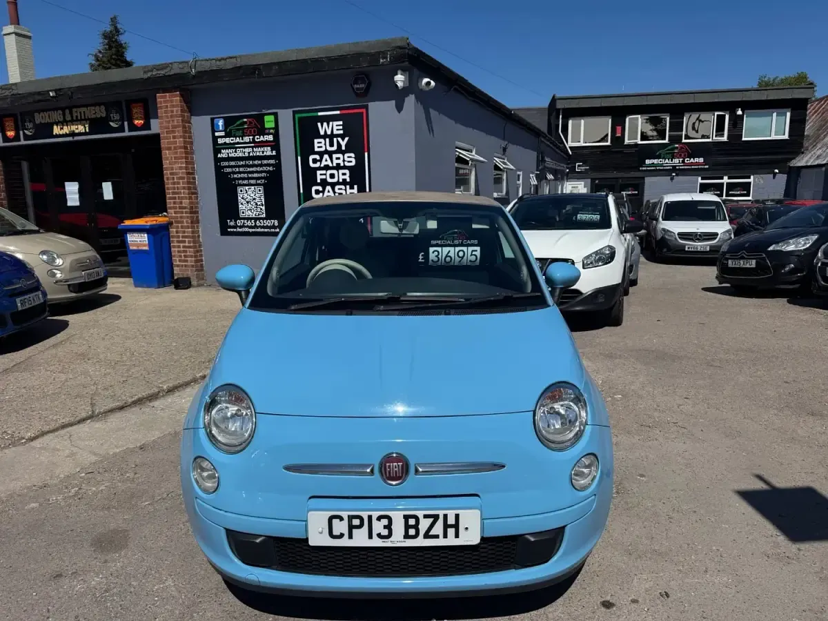 Second-hand Fiat 500 Pop 69 CP (50 kW) 2013 Albastru Cabrio