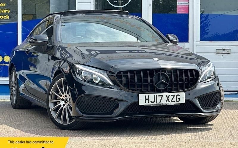 Black Used 2017 Mercedes C300 AMG line Coupe | £17,125 (Fair price) - Image 1/4