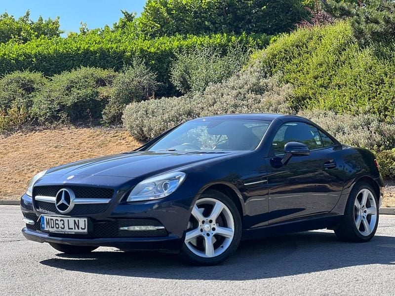 Used Mercedes SLK250 204 HP (150 kW) 2014 Blue Cabriolet