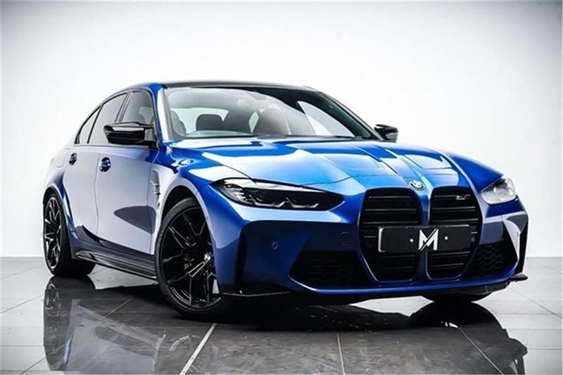Blue Used 2021 BMW M3 Competition Edition Sedan | £52,395 (Good price) - Image 1/4