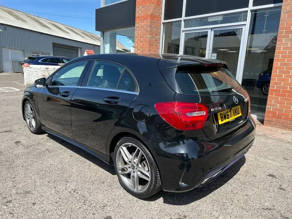 Used Mercedes A160 AMG line 102 HP (75 kW) 2018 Black Hatchback