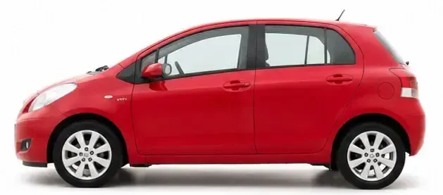 Używany Toyota Yaris 101 KM (74 kW) 2009 Czerwony Hatchback