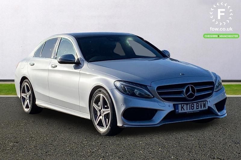 Silver Used 2018 Mercedes C250 AMG Line Premium Plus Sedan | £16,599 (Fair price) - Image 1/3