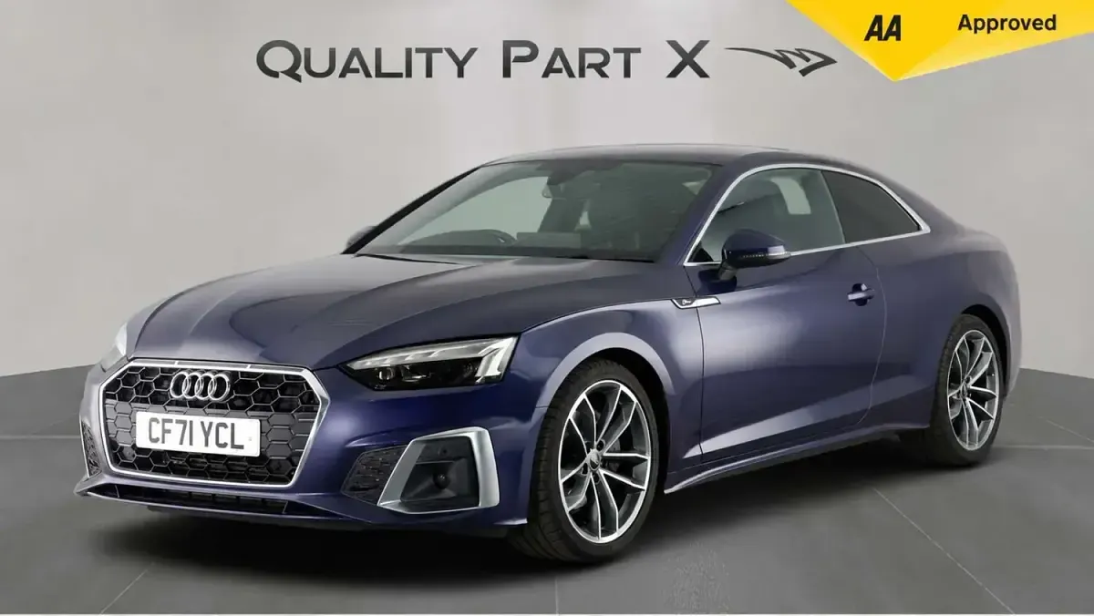 Used Audi A5 S-Line 204 HP (150 kW) 2022 Blue Coupe
