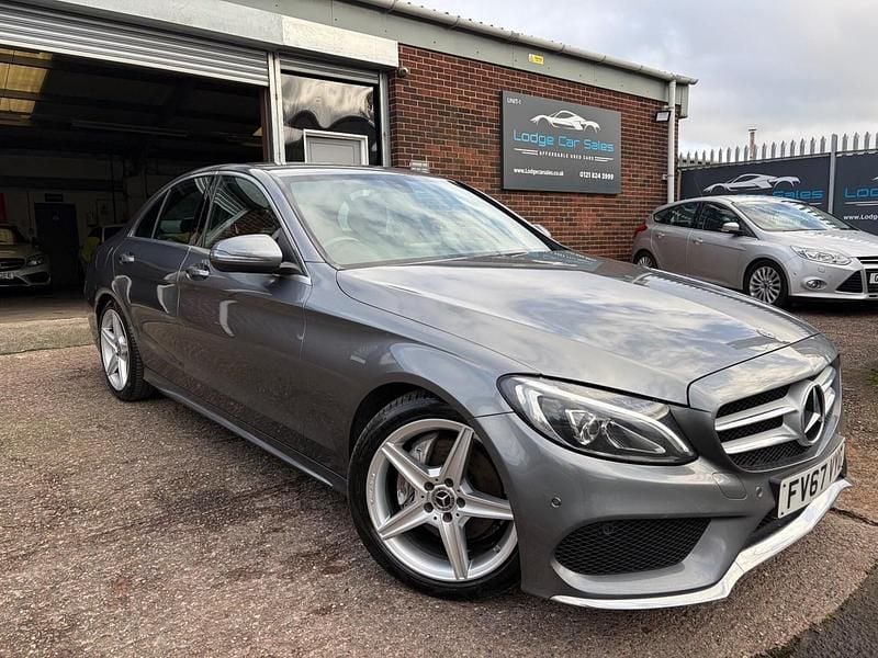Grey Used 2018 Mercedes C220 AMG line Sedan | £9,995 (Good price) - Image 1/4