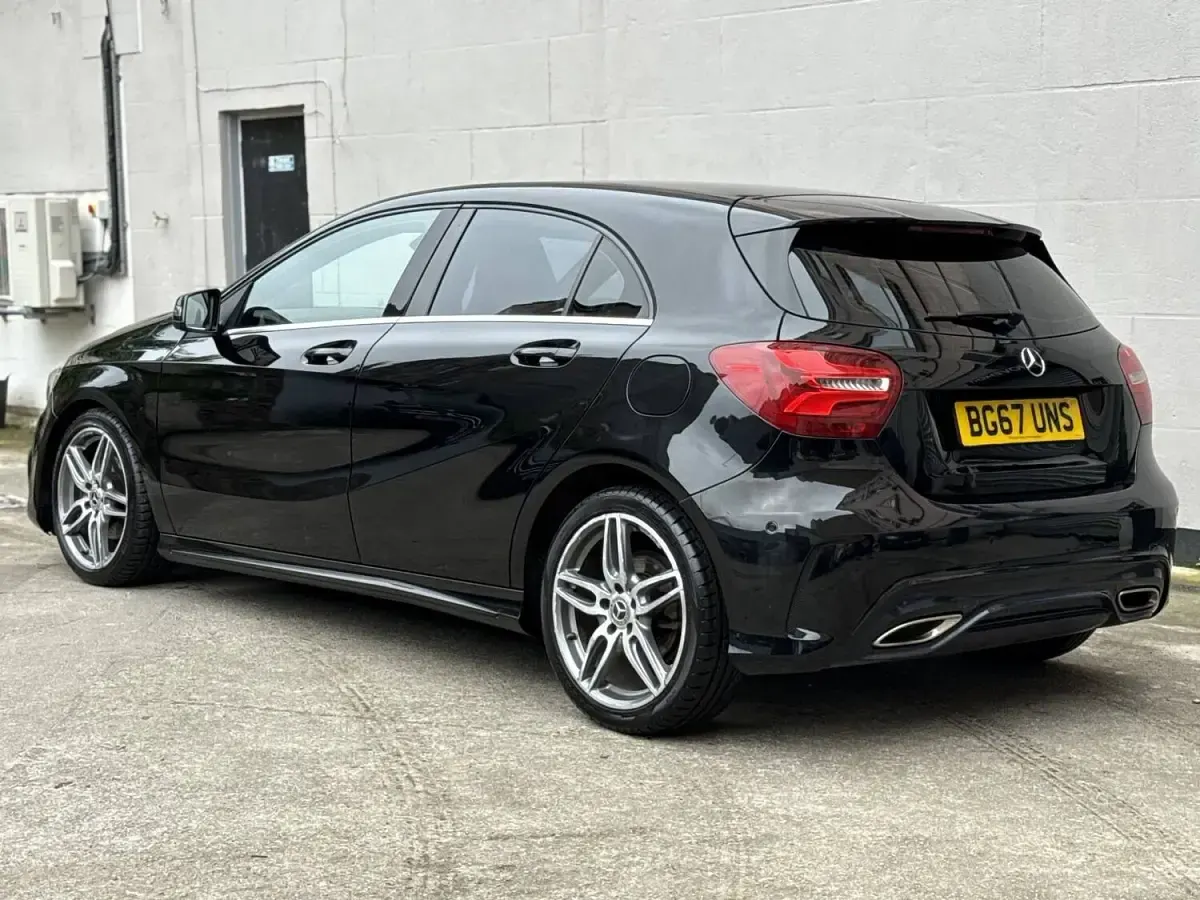Used Mercedes A200 AMG line 136 HP (100 kW) 2017 Black Hatchback