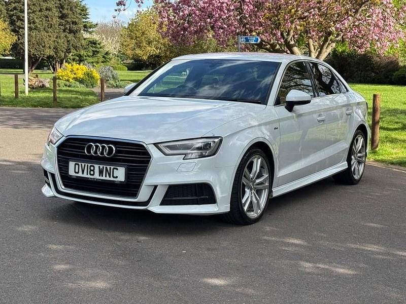 Used Audi A3 S-Line 116 HP (85 kW) 2018 White Sedan