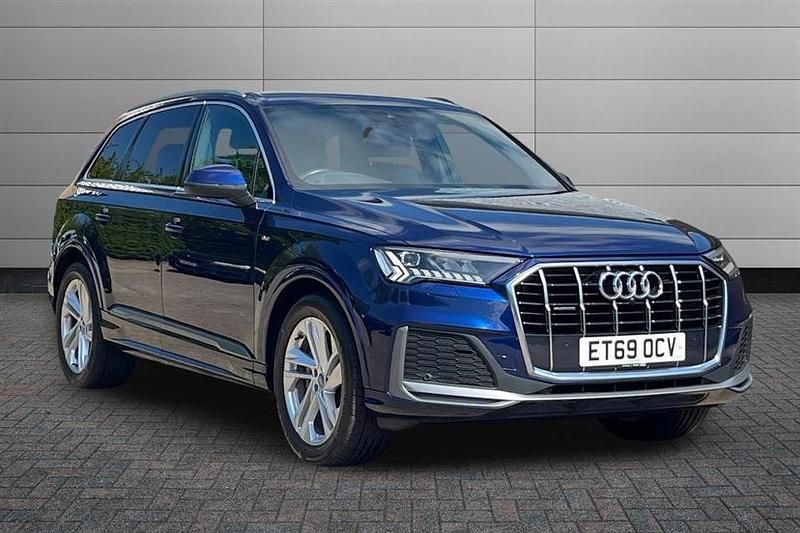 Begagnad Audi Q7 S-Line 286 HK (210 kW) 2020 Blå SUV