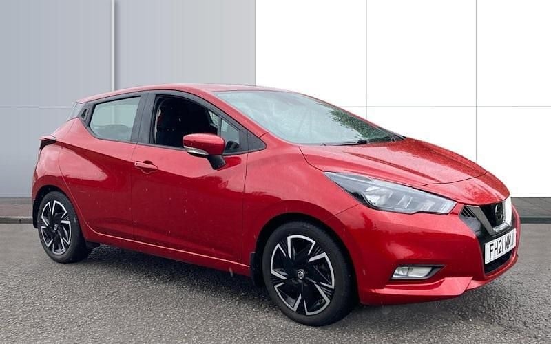 Red Used 2021 Nissan Micra Acenta Hatchback | £11,539 (Fair price) - Image 1/4
