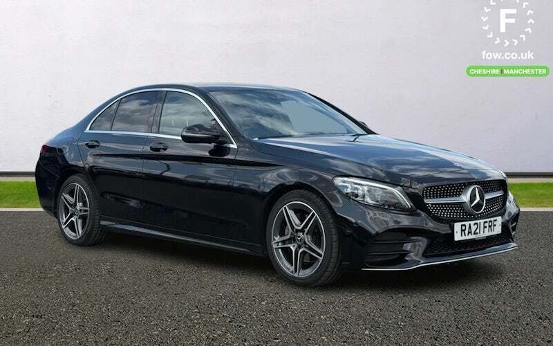 Black Used 2021 Mercedes C220 AMG line Sedan | £19,399 (Fair price) - Image 1/4