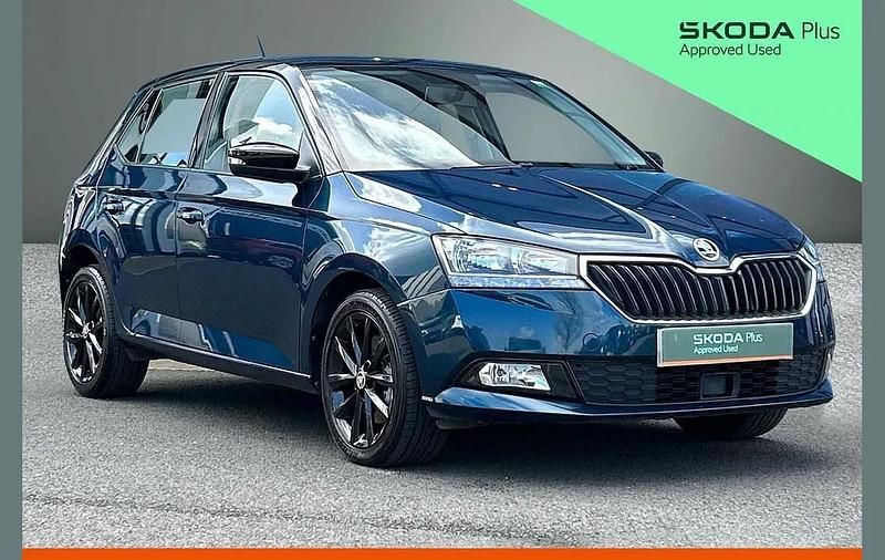 Used Skoda Fabia Colour Edition 94 HP (69 kW) 2021 Petrol blue metallic black magic pearl effect Hatchback