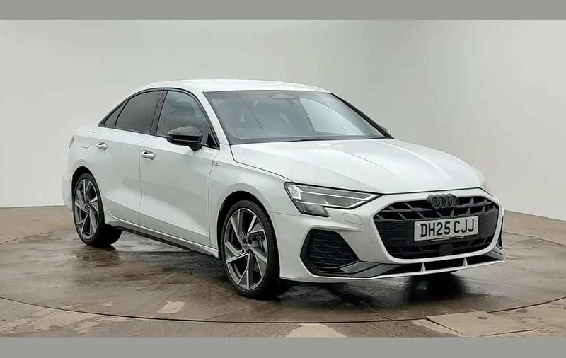 New Audi A3 Black Edition 150 HP (110 kW) 2025 White Sedan