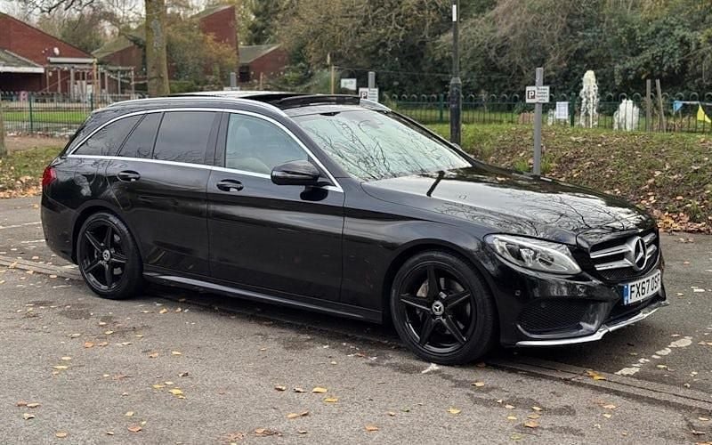 Black Used 2017 Mercedes C220 AMG line Estate | £10,995 (Fair price) - Image 1/4
