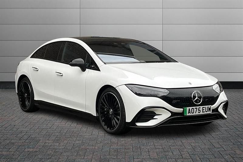 Used Mercedes EQE350 AMG line 214 kW (292 HP) 2025 Opalite white bright Sedan