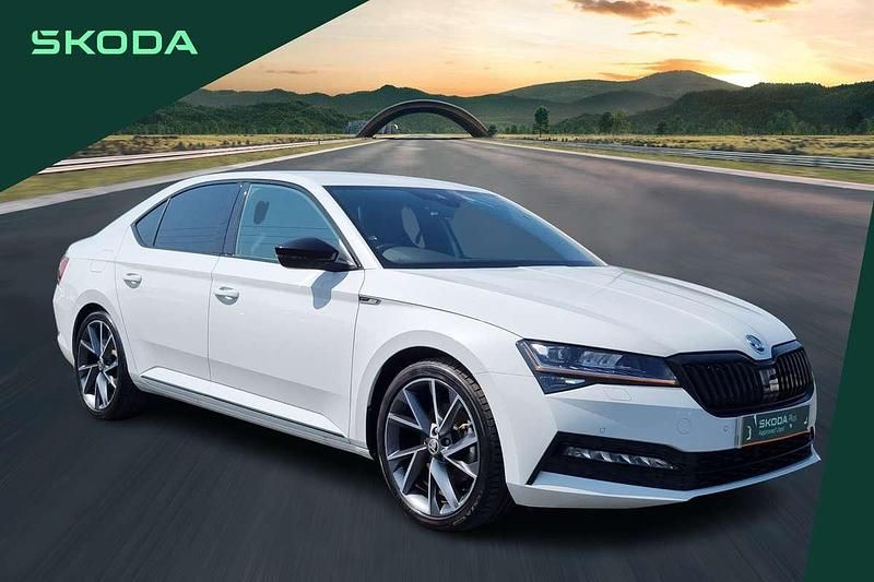 White Used 2024 Skoda Superb SportlinePlus Hatchback | £26,490 (Fair price) - Image 1/4