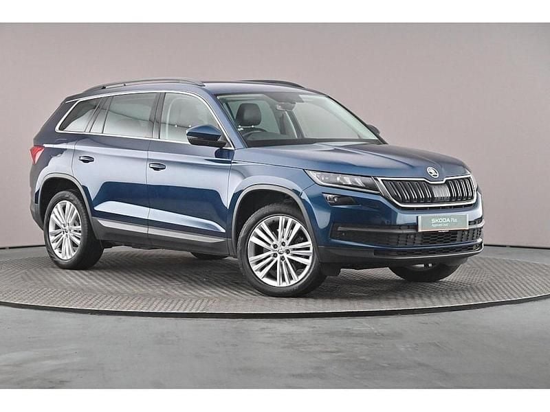 Petrol blue metallic Used 2021 Skoda Kodiaq SE L SUV | £19,250 (Fair price) - Image 1/4