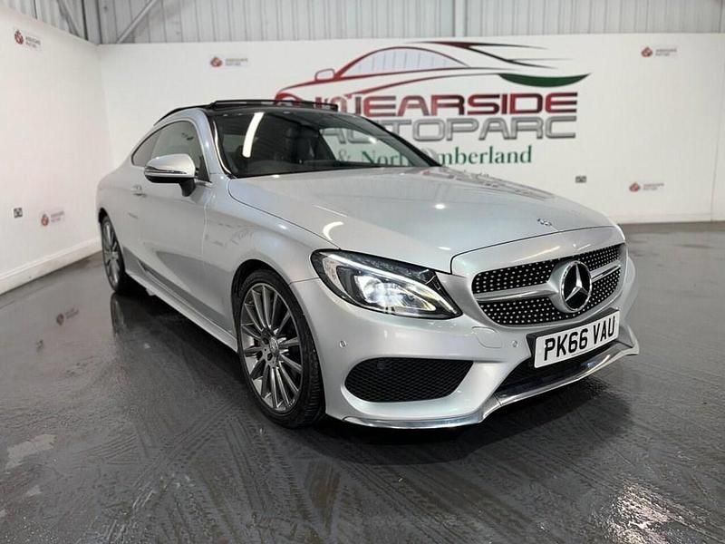Begagnad Mercedes C250 AMG line 204 HK (150 kW) 2016 Silver Sportkupé