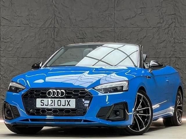 Used Audi A5 Cabriolet S-Line 204 HP (150 kW) 2021 Blue Cabriolet