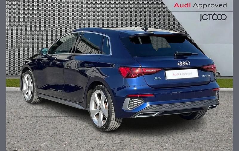 Used Audi A3 S-Line 147 HP (108 kW) 2023 Blue Sedan