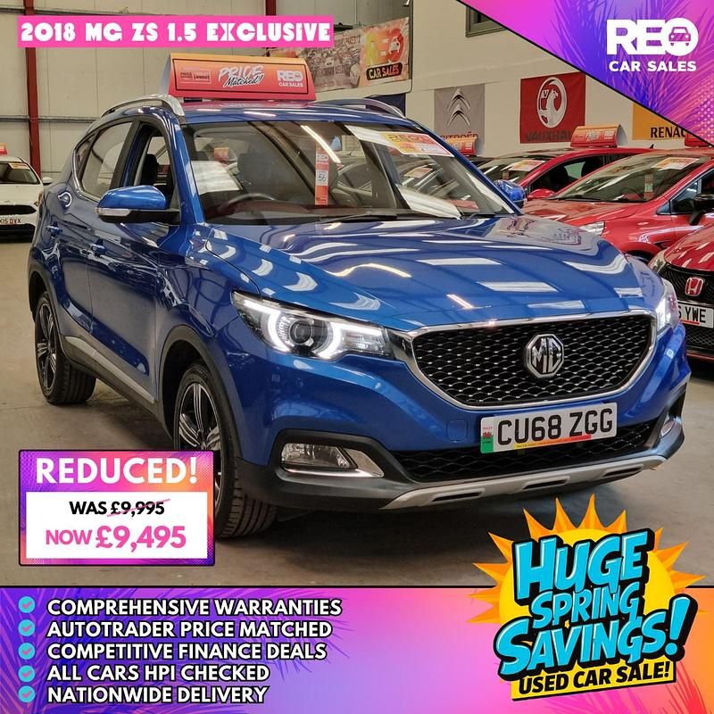 Blue Used 2018 MG ZS Exclusive Sedan | £7,995 (Fair price) - Image 1/3