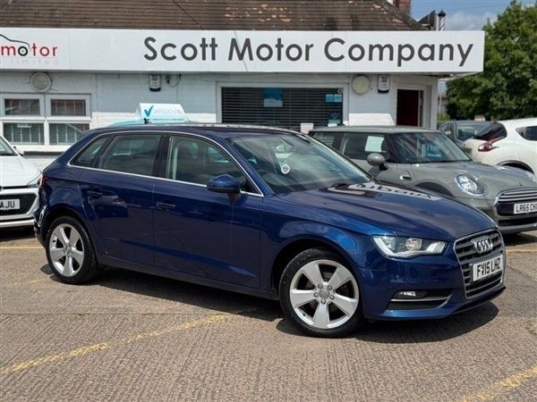 Blue Used 2015 Audi A3 Sportback Sport Hatchback | £7,199 (Fair price) - Image 1/1