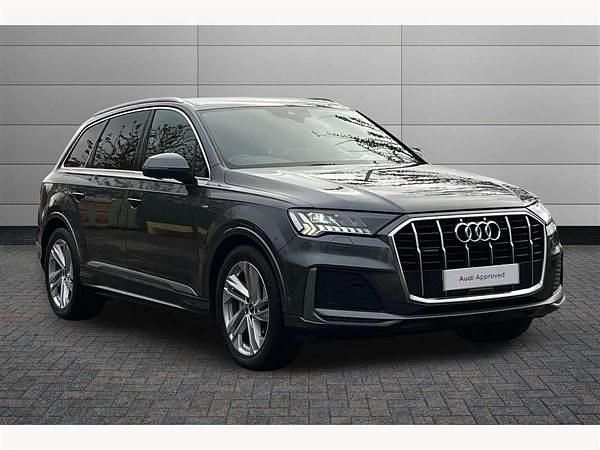 Grey Used 2021 Audi Q7 S-Line SUV | £34,295 (Fair price) - Image 1/4