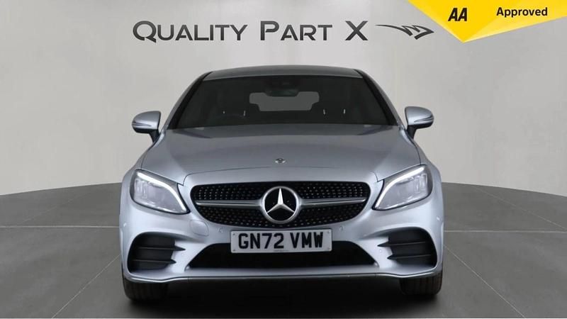 Used Mercedes C200 AMG line 184 HP (135 kW) 2022 Silver Coupe