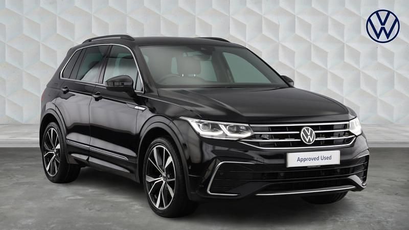 Black Used 2021 VW Tiguan R-line SUV | £22,250 (Fair price) - Image 1/4