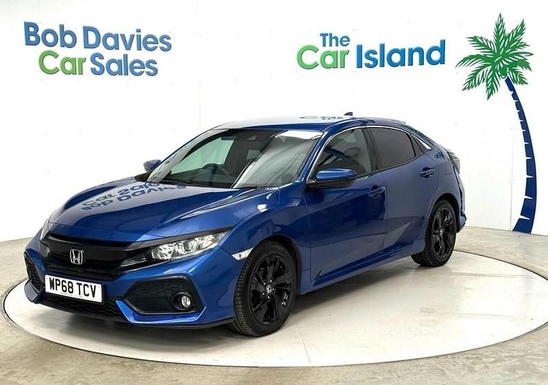 Begagnad Honda Civic SR 126 HK (92 kW) 2019 Blå Halvkombi