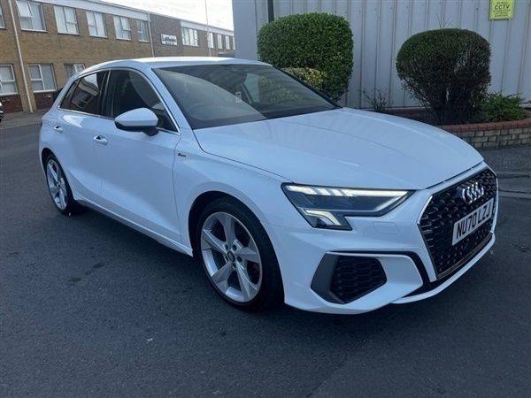White Used 2020 Audi A3 Sportback S-Line Hatchback | £19,995 (Fair price) - Image 1/4