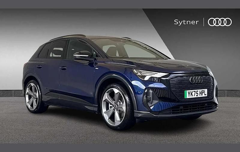 Blue New 2025 Audi Q4 e-tron Black Edition SUV | £43,500 - Image 1/4