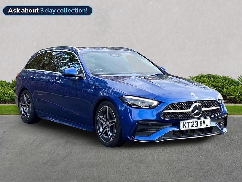Blue Used 2023 Mercedes C300 AMG line | £26,599 (Fair price) - Image 1/4
