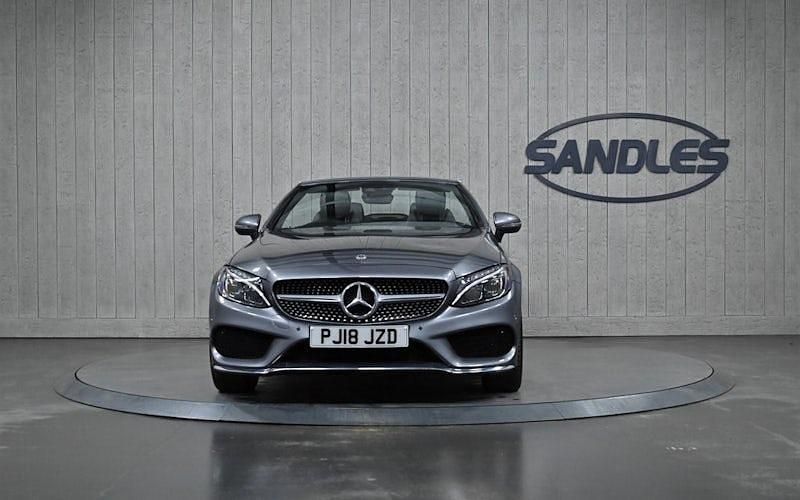 Used Mercedes C200 AMG line 184 HP (135 kW) 2018 Grey Cabriolet