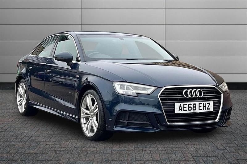 Used Audi A3 S-Line 150 HP (110 kW) 2019 Cosmos blue Sedan