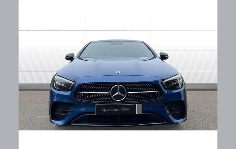 Used Mercedes E300 AMG line 254 HP (186 kW) 2022 Blue Coupe